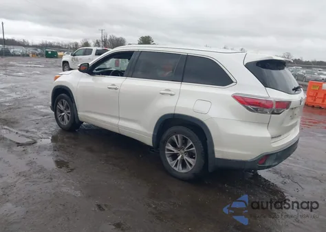 2014 Toyota Highlander Xle V6 из США, поврежденный, VIN 5TDJKRFH2ES020786